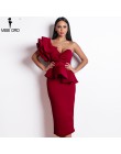 Missord 2019 kobiety Sexy Bodycon off shoulder bandażowy sukienki kobiet Ruffles Backless elegancki klub sukienka Vestido TB0020