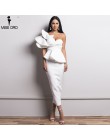 Missord 2019 kobiety Sexy Bodycon off shoulder bandażowy sukienki kobiet Ruffles Backless elegancki klub sukienka Vestido TB0020