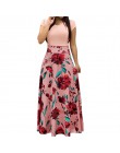 NIBESSER kobiety Floral Print długa letnia sukienka maxi 2019 na co dzień z krótkim rękawem Boho plaża Sexy Patchwork sukienka n