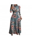 NIBESSER kobiety Floral Print długa letnia sukienka maxi 2019 na co dzień z krótkim rękawem Boho plaża Sexy Patchwork sukienka n