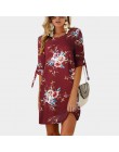 Kobiety letnia sukienka kwiatowy Print Boho plaża szyfonowa sukienka luźne na co dzień O-neck Mini sukienka na imprezę Sundress 