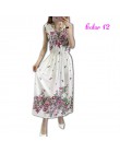 W stylu Vintage kobiety lato czeski sukienka plaża Boho eleganckie sukienki z nadrukiem 2018 nowych moda kwiat luźne Plus Size s