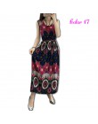 W stylu Vintage kobiety lato czeski sukienka plaża Boho eleganckie sukienki z nadrukiem 2018 nowych moda kwiat luźne Plus Size s