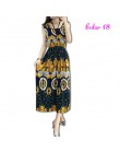 W stylu Vintage kobiety lato czeski sukienka plaża Boho eleganckie sukienki z nadrukiem 2018 nowych moda kwiat luźne Plus Size s