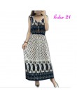 W stylu Vintage kobiety lato czeski sukienka plaża Boho eleganckie sukienki z nadrukiem 2018 nowych moda kwiat luźne Plus Size s