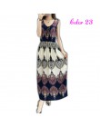 W stylu Vintage kobiety lato czeski sukienka plaża Boho eleganckie sukienki z nadrukiem 2018 nowych moda kwiat luźne Plus Size s