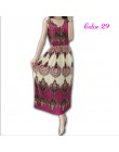 W stylu Vintage kobiety lato czeski sukienka plaża Boho eleganckie sukienki z nadrukiem 2018 nowych moda kwiat luźne Plus Size s