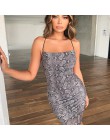 Macheda lato Backless Bodycon sukienka moda nowy kobiety wąż drukowanie Halter krzyż Sexy bez rękawów na co dzień sukienka Vesti