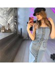 Ordifree 2019 lato jesień kobiety Denim sukienka Sundress sukienka kombinezony sukienka w stylu Vintage niebieski Sexy Bodycon k