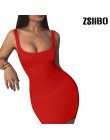 ZSIIBO damskie na co dzień lato bez rękawów Mini Sexy Bodycon zbiornik klub sukienka niski dekolt drop shipping