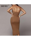 SIBYBO podwójne warstwy bawełna Sexy Bodycon sukienka kobiety lato Backless Slim elastyczne Push Up bandaż sukienek Vestidos