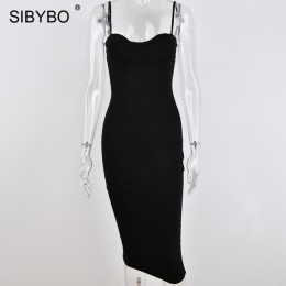 SIBYBO podwójne warstwy bawełna Sexy Bodycon sukienka kobiety lato Backless Slim elastyczne Push Up bandaż sukienek Vestidos