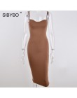 SIBYBO podwójne warstwy bawełna Sexy Bodycon sukienka kobiety lato Backless Slim elastyczne Push Up bandaż sukienek Vestidos