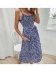 VIEUNSTA Polka Dot druku Sundress 2019 bez ramiączek wzburzyć szarfy wiązanej łuk, sukienka, kobiety, przycisk Backless letnie s