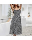 VIEUNSTA Polka Dot druku Sundress 2019 bez ramiączek wzburzyć szarfy wiązanej łuk, sukienka, kobiety, przycisk Backless letnie s