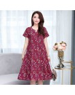 2019 topy New arrival kobiety letnia sukienka druku plus rozmiar kobiety na co dzień z krótkim rękawem sukienki vestido de festa