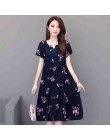 2019 topy New arrival kobiety letnia sukienka druku plus rozmiar kobiety na co dzień z krótkim rękawem sukienki vestido de festa