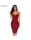 Ocstrade kobiety bandaża sukni 2019 Rayon bez rękawów lato nowości Sexy głębokie v Neck Vestido Bodycon bandaż sukienka klub Par