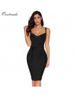 Ocstrade kobiety bandaża sukni 2019 Rayon bez rękawów lato nowości Sexy głębokie v Neck Vestido Bodycon bandaż sukienka klub Par