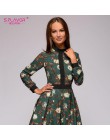 S. FLAVOR patchwork druku kobiety sukienka linii 2019 wiosna lato w stylu vintage styl vestidos dla kobiet na co dzień na dole d