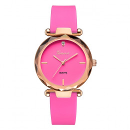 Gorący bubel najnowszy luksusowe marki zegarek Geneva kobiet zegarki krzemionkowy sukienka panie zegarek kwarcowy zegarek na ręk