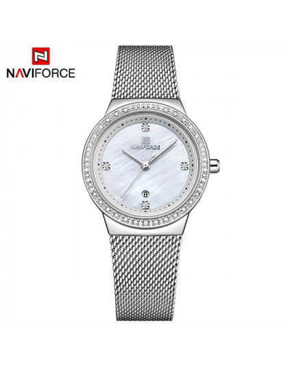 Nowy NAVIFORCE kobiety luksusowej marki zegarek proste Quartz Lady zegarek wodoodporny, żeński, moda Casual zegarki zegar reloj 