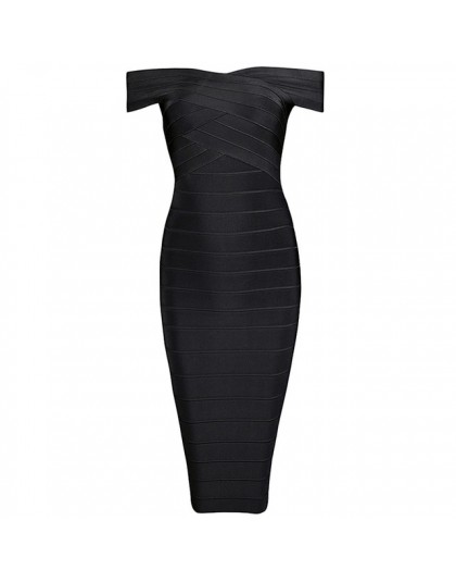 INDRESSME Sexy Off ramię kobiety bandaż sukienka elegancka Slash Neck kolano długość Bodycon Backless sukienka na imprezę Vestid