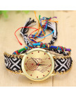 Vansvar w stylu Vintage kobiety rodzimych Handmade zegarek kwarcowy z dzianiny Dreamcatcher przyjaźń zegarek Relojes Mujer Drop 