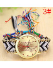 Vansvar w stylu Vintage kobiety rodzimych Handmade zegarek kwarcowy z dzianiny Dreamcatcher przyjaźń zegarek Relojes Mujer Drop 