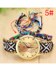 Vansvar w stylu Vintage kobiety rodzimych Handmade zegarek kwarcowy z dzianiny Dreamcatcher przyjaźń zegarek Relojes Mujer Drop 