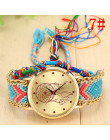 Vansvar w stylu Vintage kobiety rodzimych Handmade zegarek kwarcowy z dzianiny Dreamcatcher przyjaźń zegarek Relojes Mujer Drop 