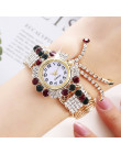 2019 Top marka luksusowe Rhinestone bransoletka zegarek kobiet zegarków dam zegarek na rękę Relogio Feminino Reloj Mujer zegar M