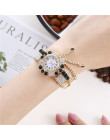 2019 Top marka luksusowe Rhinestone bransoletka zegarek kobiet zegarków dam zegarek na rękę Relogio Feminino Reloj Mujer zegar M