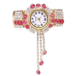 2019 Top marka luksusowe Rhinestone bransoletka zegarek kobiet zegarków dam zegarek na rękę Relogio Feminino Reloj Mujer zegar M