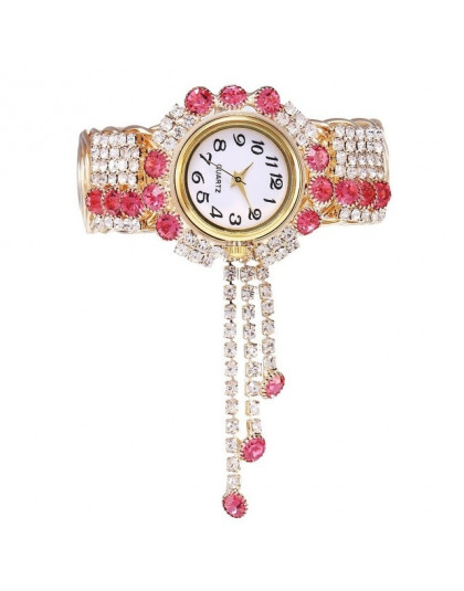 2019 Top marka luksusowe Rhinestone bransoletka zegarek kobiet zegarków dam zegarek na rękę Relogio Feminino Reloj Mujer zegar M