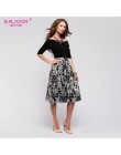 S. FLAVOR wiosna lato Floral wydrukowano Patchwork sukienka kobiety Off ramię Sexy Party vestidos kobiet Slash Neck sukienki na 