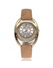 Zegarki damskie PU Leather analogowy zegarek kwarcowy  Rhinestone moda damska na co dzień zegarek Relogio Feminino reloj mujer 5