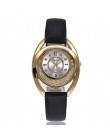 Zegarki damskie PU Leather analogowy zegarek kwarcowy  Rhinestone moda damska na co dzień zegarek Relogio Feminino reloj mujer 5