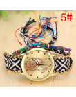 Vansvar w stylu Vintage kobiety rodzimych Handmade zegarek kwarcowy z dzianiny Dreamcatcher przyjaźń zegarek Relojes Mujer Drops