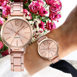 Damskie zegarki Top marka moda kobiety kryształ ze stali nierdzewnej analogowy zegarek kwarcowy  bransoletka montre femme prezen