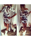 Kobiety lato w stylu Vintage sukienka z długim rękawem Floral wydrukowano panie sukienka Bodycon Casual elegancka Mini sukienka 