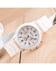 CAY Unisex Casual genewa zegarek kwarcowy kobiety analogowy silikonowe zegarki sportowe kobiety mężczyźni zegar Montre Femme rel