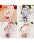 2018 Top Brand New luksusowe kobiety zegarek Reloj Rose Flower drukuj silikonowy zespół kwiatowy galaretki sukienka zegarki kwar