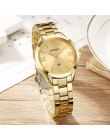 CURREN kobiety zegarki Top marka luksusowe złoty zegarek dla pań data pasek ze stali nierdzewnej klasyczny bransoletka kobieta z
