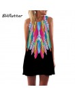 BHflutter kobiety sukienki druk cyfrowy letnia sukienka 2017 nowych moda w stylu Boho sukienka Dashiki Hippie sukienka Mini Vest