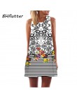 BHflutter kobiety sukienki druk cyfrowy letnia sukienka 2017 nowych moda w stylu Boho sukienka Dashiki Hippie sukienka Mini Vest