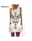 BHflutter kobiety sukienki druk cyfrowy letnia sukienka 2017 nowych moda w stylu Boho sukienka Dashiki Hippie sukienka Mini Vest