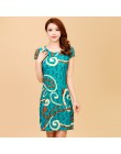 L-5XL 2019 kobiet sukienki Plus rozmiar szczupła tunika mleko Silk drukuj Floral wydrukowano Vestido Feminino luźna sukienka na 