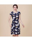 L-5XL 2019 kobiet sukienki Plus rozmiar szczupła tunika mleko Silk drukuj Floral wydrukowano Vestido Feminino luźna sukienka na 