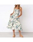 2019 lato słonecznik sukienka kobiety sukienka na imprezę Plus rozmiar kwiat sukienka plażowa kobiet Floral Backless Midi sukien